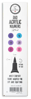 ABM Duo Acrylic Markers Purples Essentials 3 PC
