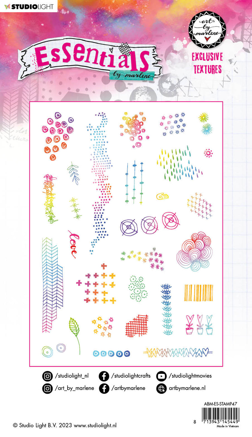 ABM Cling Stamp Exclusive Textures Essentials 153x265x5mm 29 PC nr.47