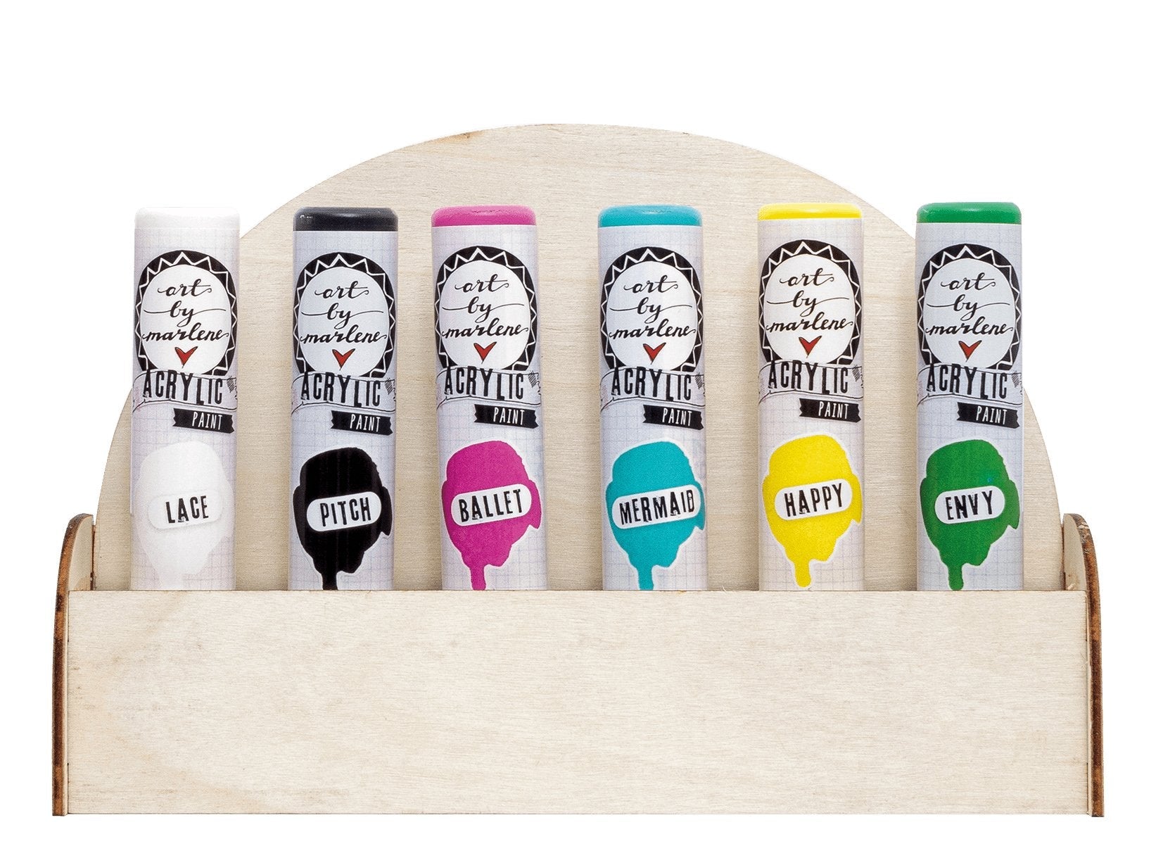 ABM Paint Bottles Display 6 pc Plywood  Essentials 222x156x6mm nr.501