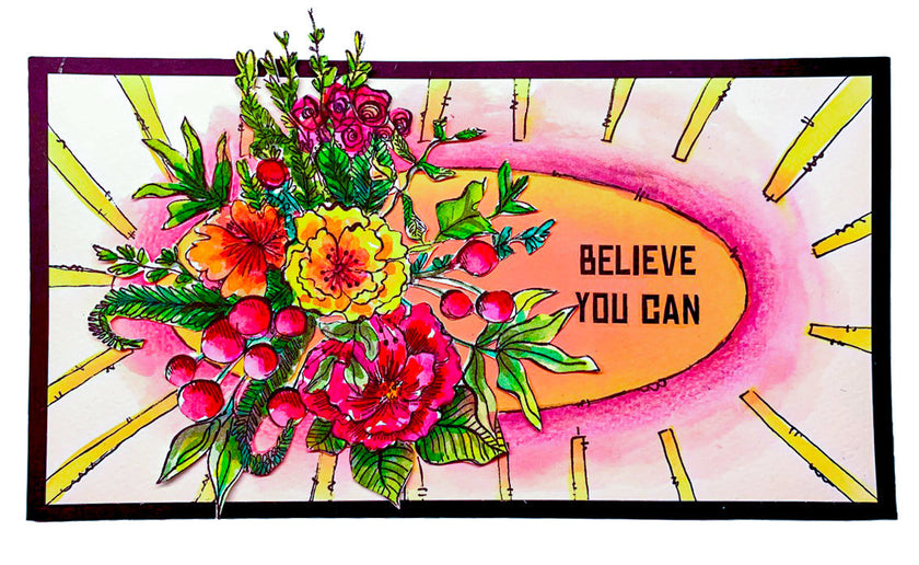 ABM Clear Stamp Bouquet Blush Mixed-Up Collection 140x140x3mm 1 PC nr.290