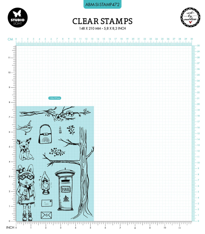 ABM Clear Stamp You've Got Mail Signature Collection 265x153x1mm 13 PC nr.472