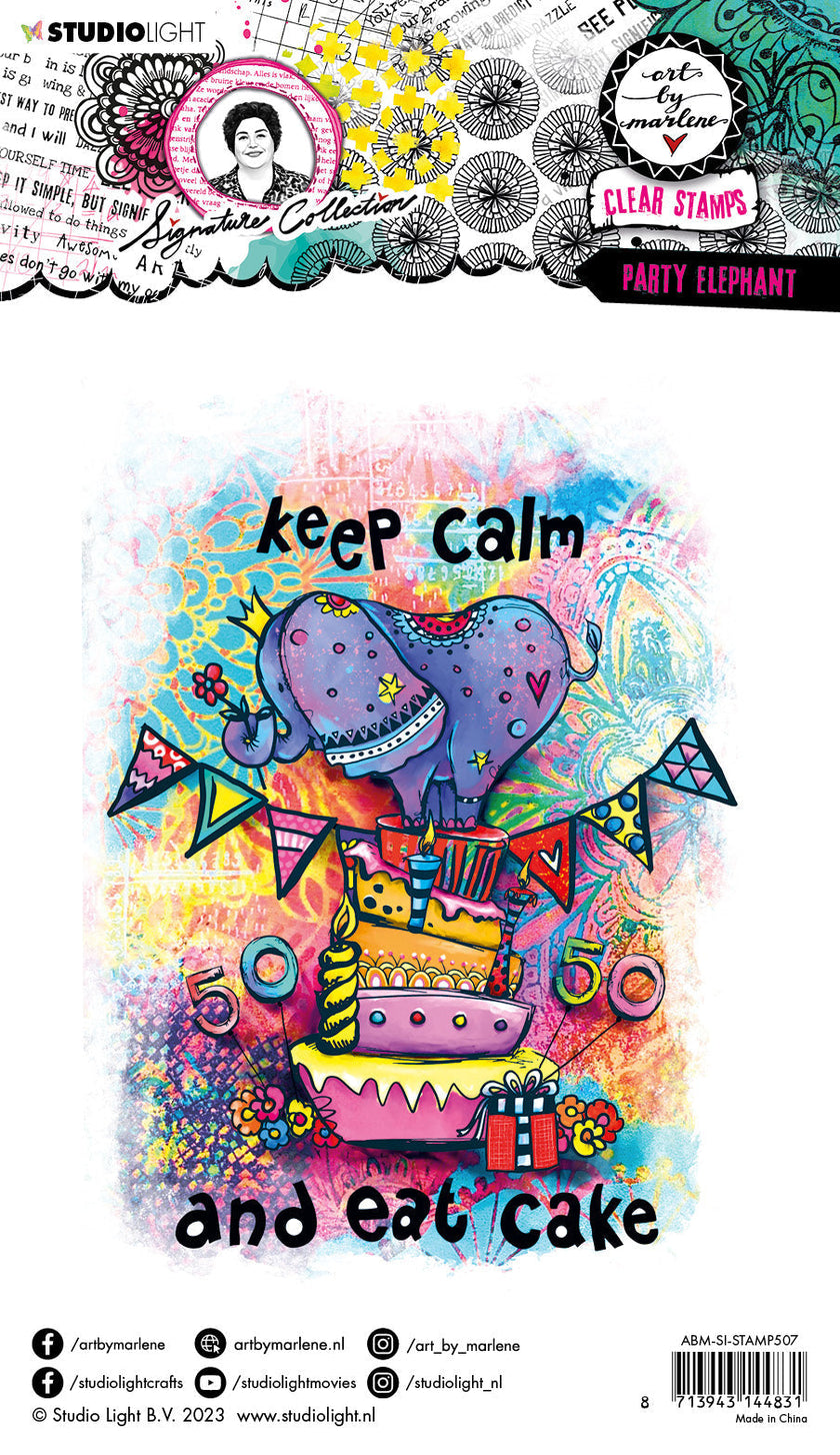 ABM Clear Stamp Party Elephant Signature Collection 148x210x3mm 23 PC nr.507