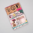 ABM Wooden Stamp Set Rubber Stamps Signature Collection 120x120x23mm 9 PC nr.595