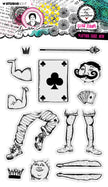 ABM Clear Stamp Playing Card Men Signature Collection 14 PC