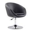 Chandra Swivel Adjustable Faux Leather Accent/Office Chair - Black
