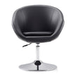 Chandra Swivel Adjustable Faux Leather Accent/Office Chair - Black