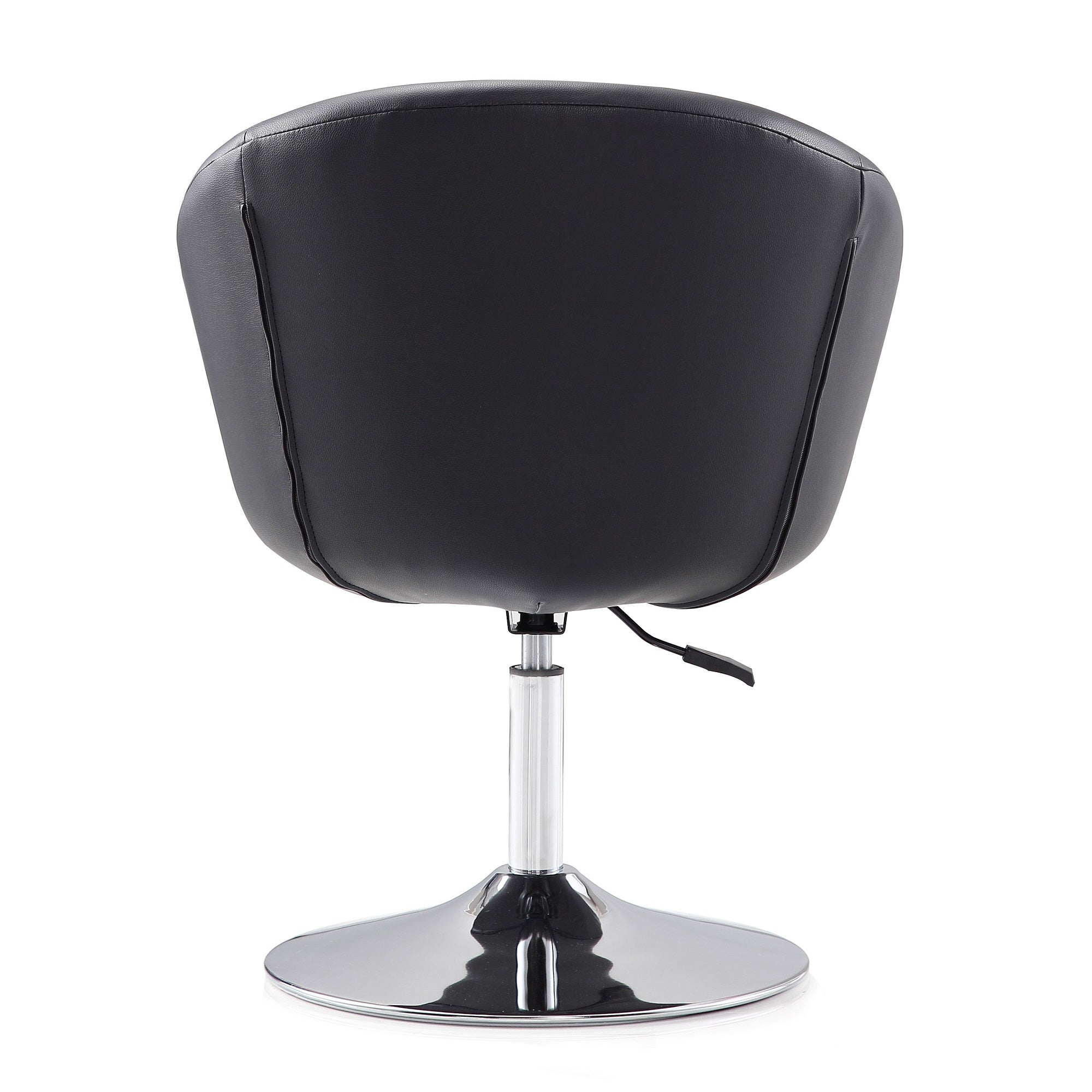Chandra Swivel Adjustable Faux Leather Accent/Office Chair - Black