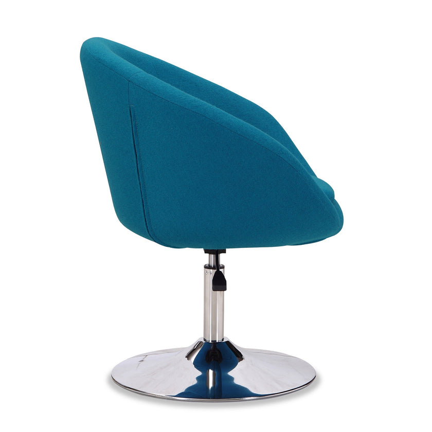 Chandra Swivel Adjustable Faux Leather Accent/Office Chair - Blue