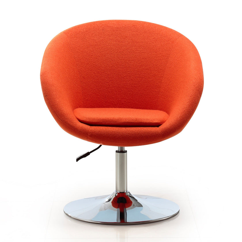 Chandra Swivel Adjustable Faux Leather Accent/Office Chair - Orange