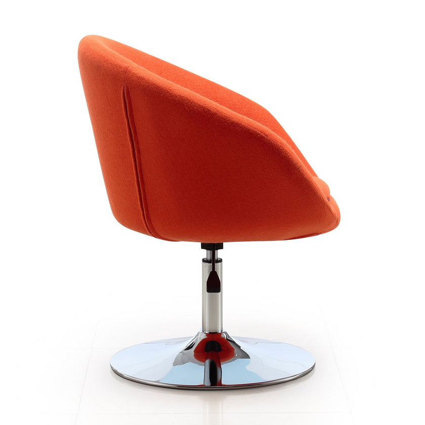 Chandra Swivel Adjustable Faux Leather Accent/Office Chair - Orange