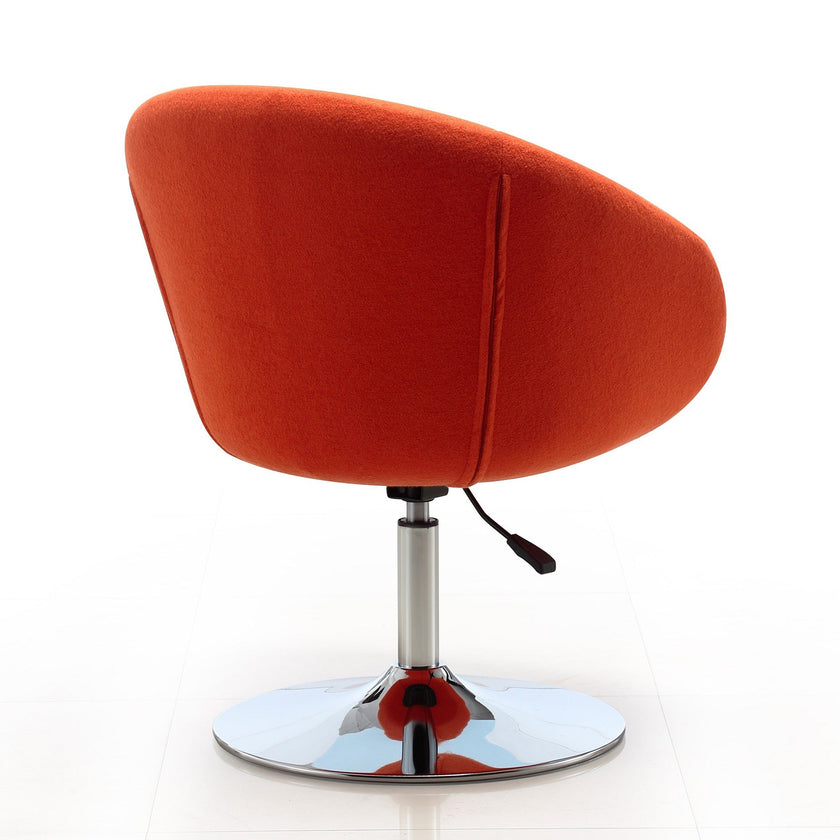 Chandra Swivel Adjustable Faux Leather Accent/Office Chair - Orange