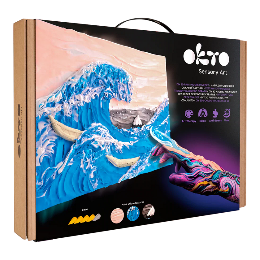 OKTO - DIY 3D CREATIVE PAINTING SET - THE BIG WAVE IN KANAGAWA