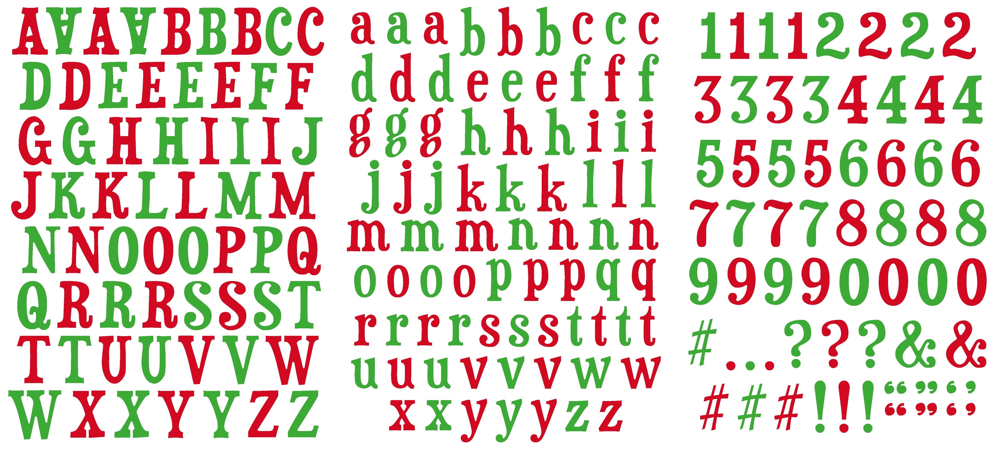Arden Creative Studio Vintage Christmas Alphabet Stickers