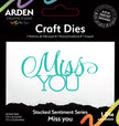 Arden Creative Studio Sentiment Series Stacked Miss You Craft Die