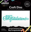 Arden Creative Studio Sentiment Series Stacked Big Congratulations Craft Die