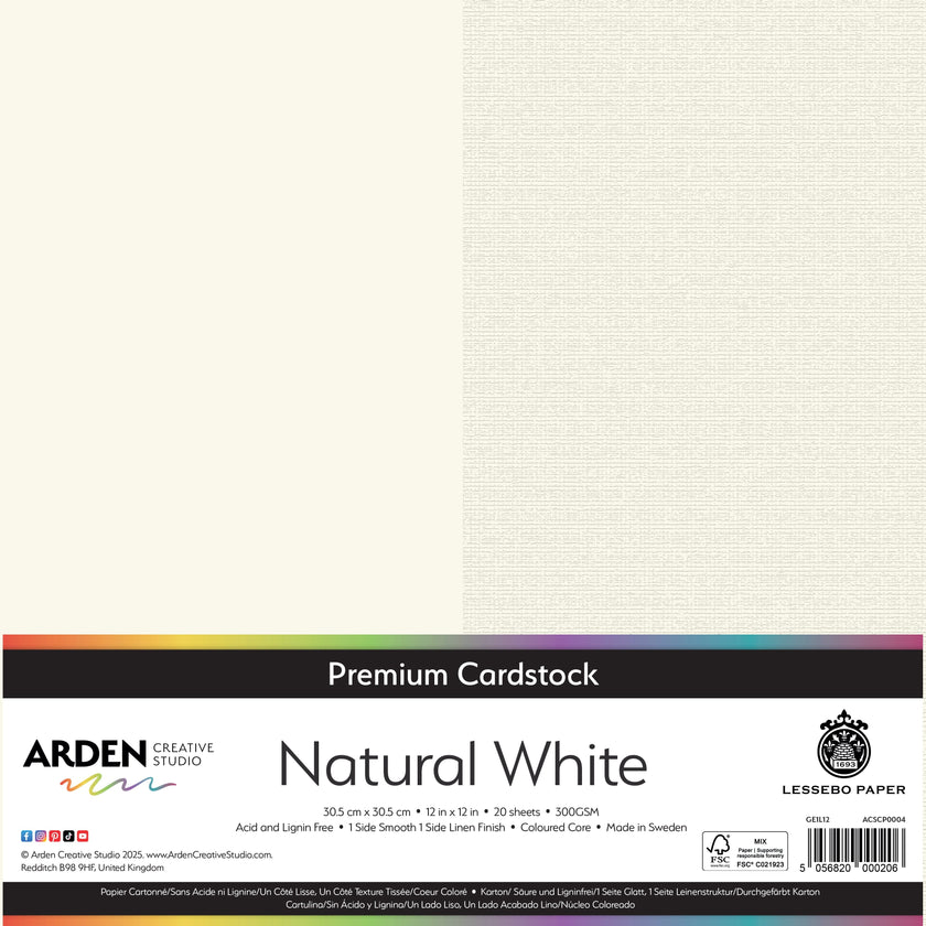 Arden Creative Studio Premium Cardstock 12in x 12in 300gsm 20 Pack
