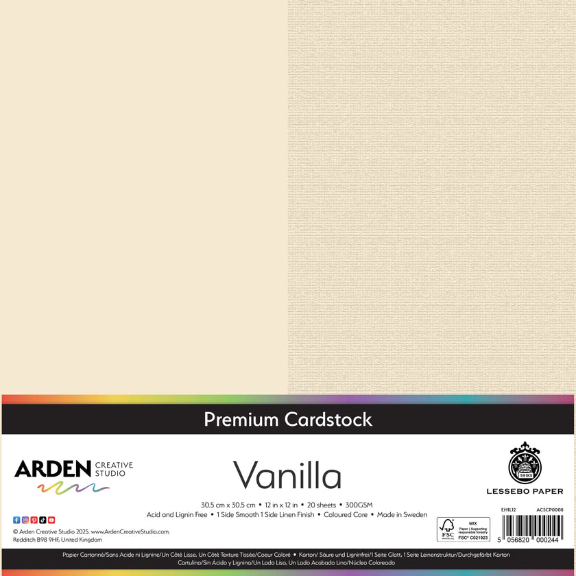 Arden Creative Studio Premium Cardstock 12in x 12in 300gsm 20 Pack