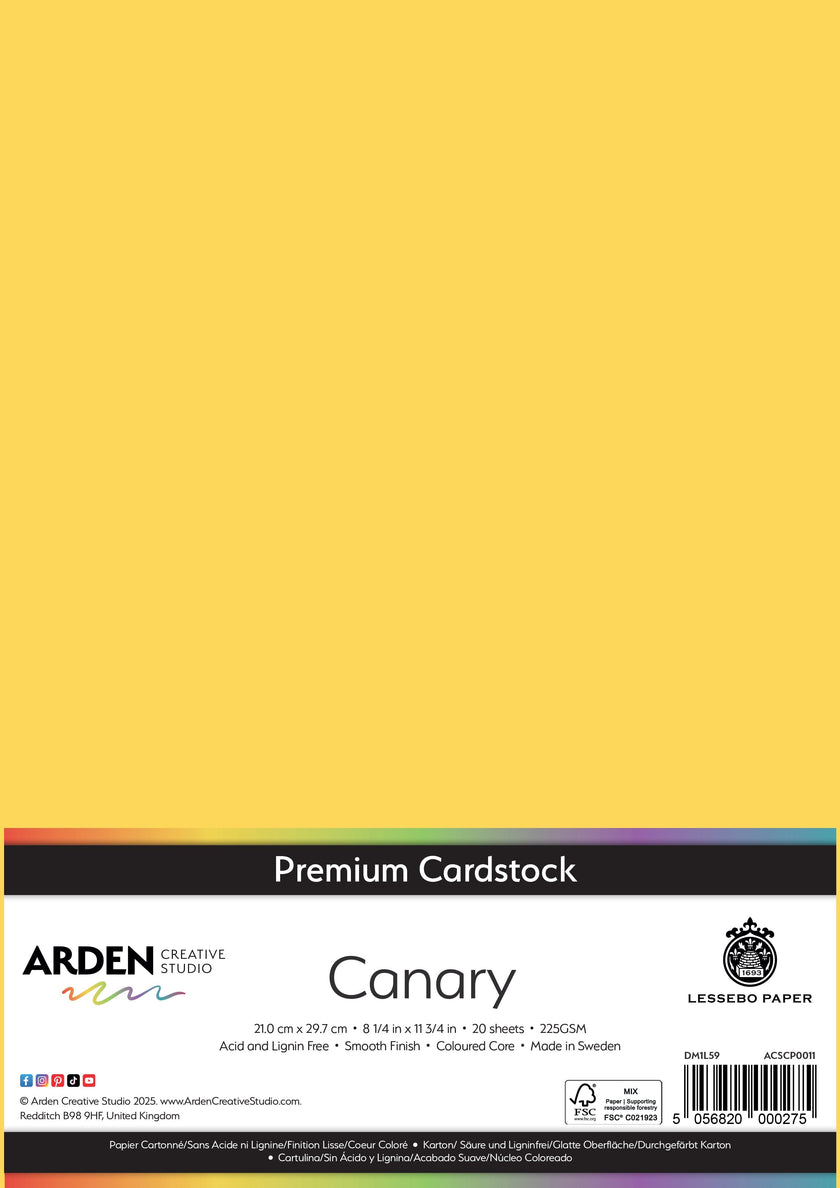 Arden Creative Studio Premium Cardstock A4 225gsm 20 Pack