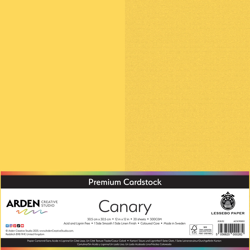 Arden Creative Studio Premium Cardstock 12in x 12in 300gsm 20 Pack