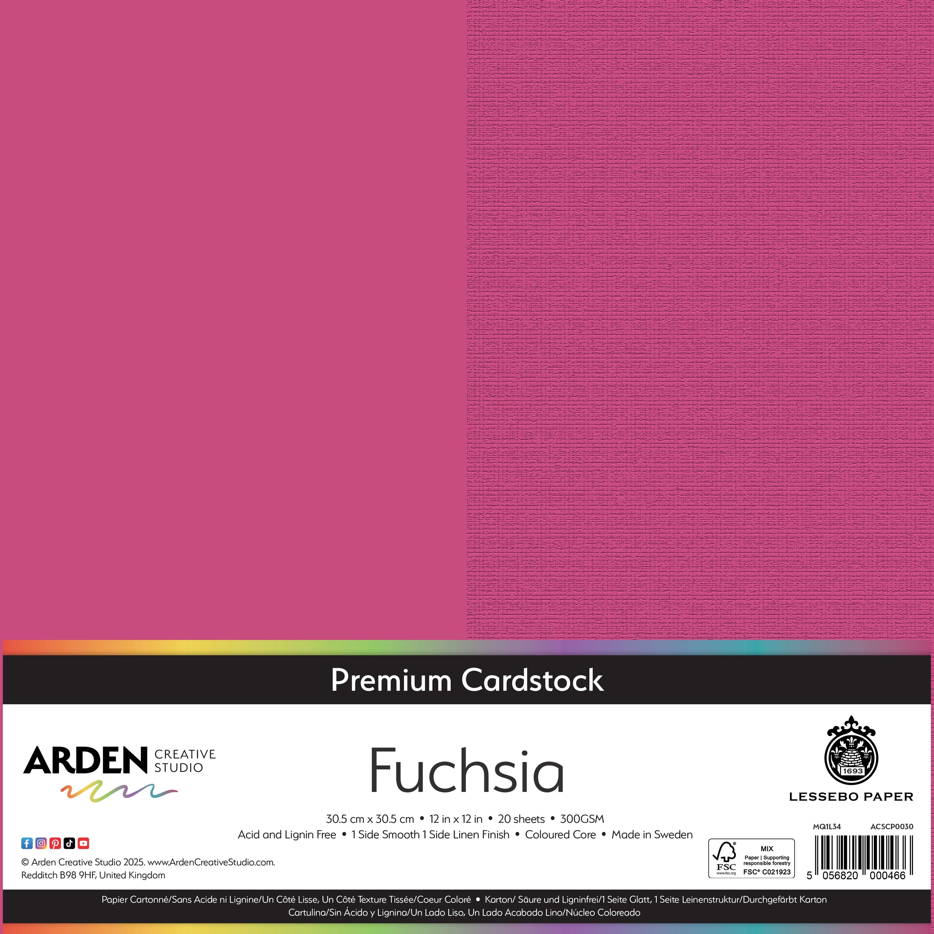 Arden Creative Studio Premium Cardstock 12in x 12in 300gsm 20 Pack