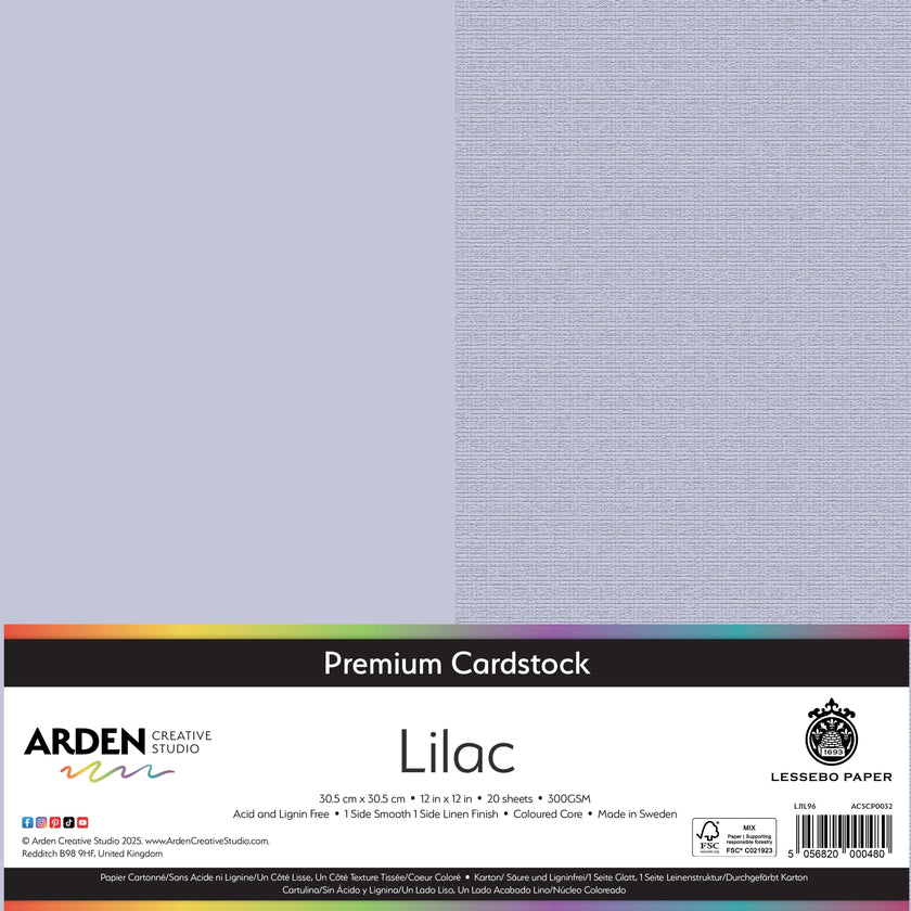Arden Creative Studio Premium Cardstock 12in x 12in 300gsm 20 Pack