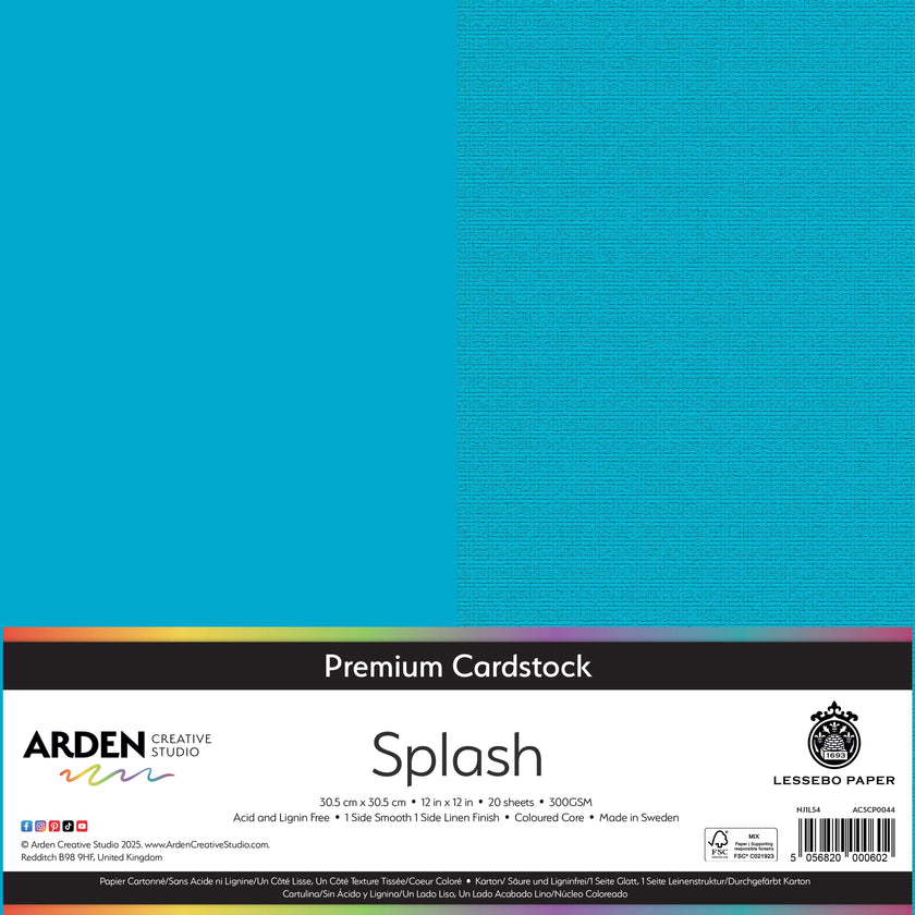 Arden Creative Studio Premium Cardstock 12in x 12in 300gsm 20 Pack