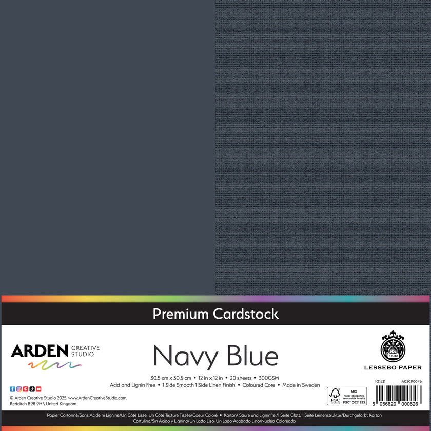 Arden Creative Studio Premium Cardstock 12in x 12in 300gsm 20 Pack
