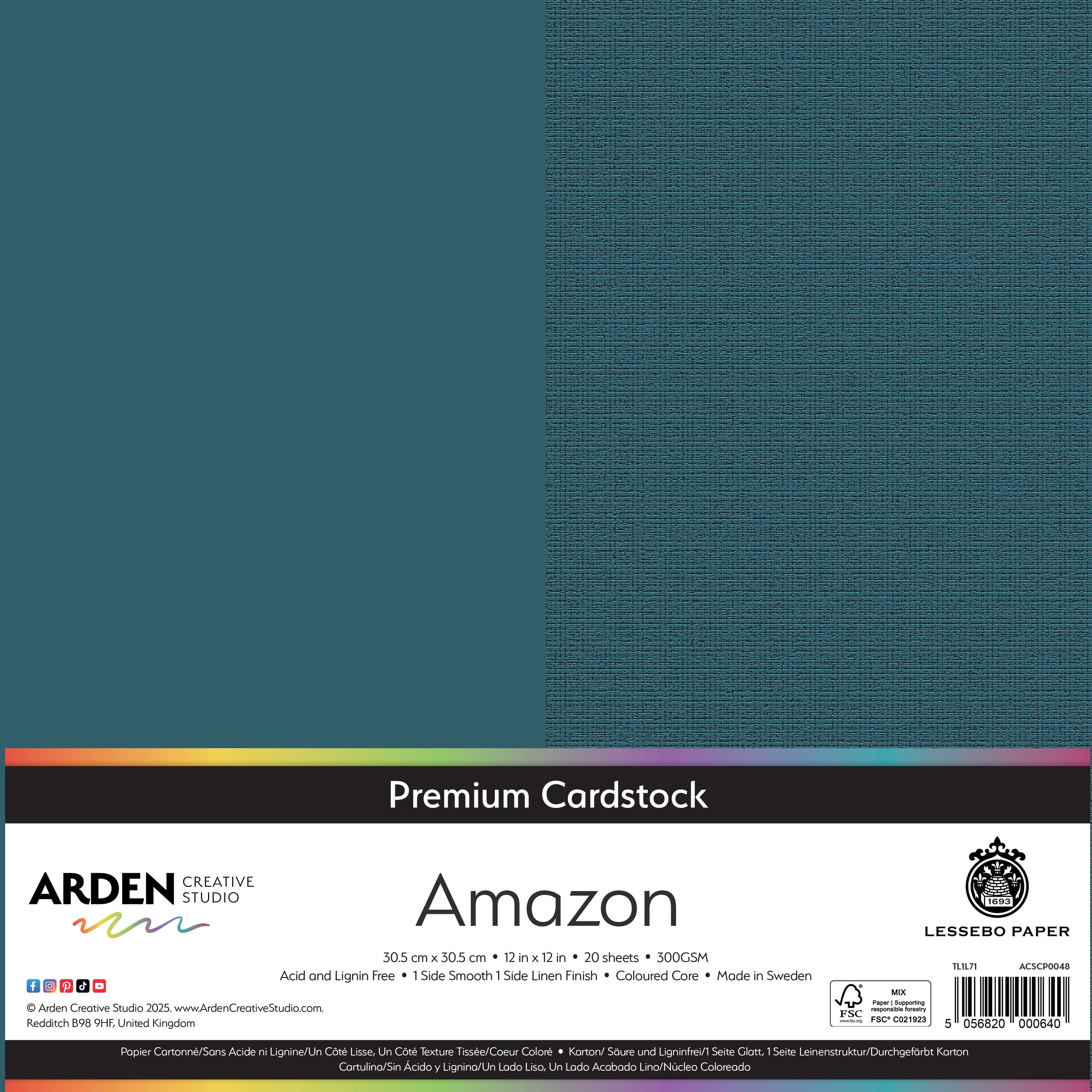 Arden Creative Studio Premium Cardstock 12in x 12in 300gsm 20 Pack