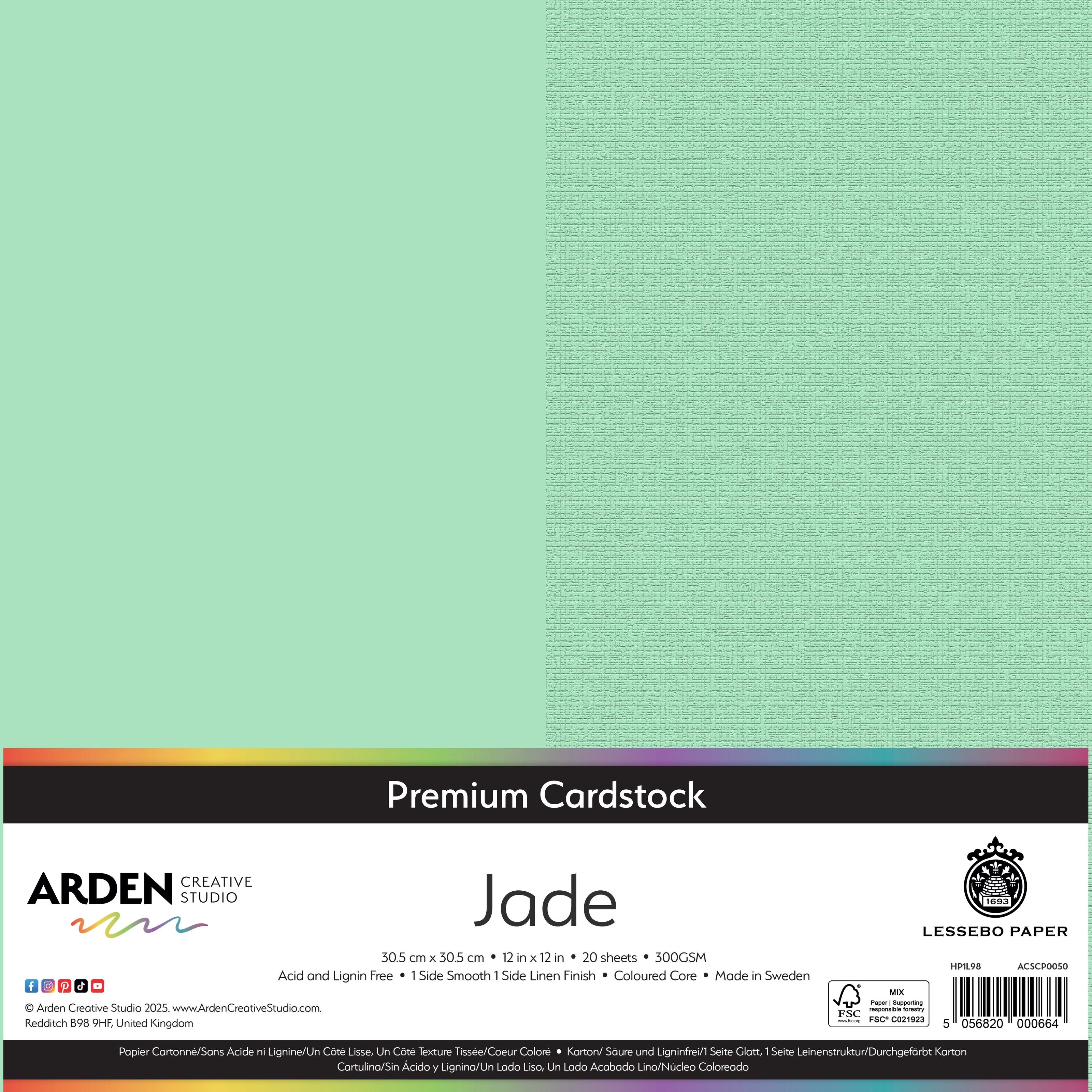 Arden Creative Studio Premium Cardstock 12in x 12in 300gsm 20 Pack