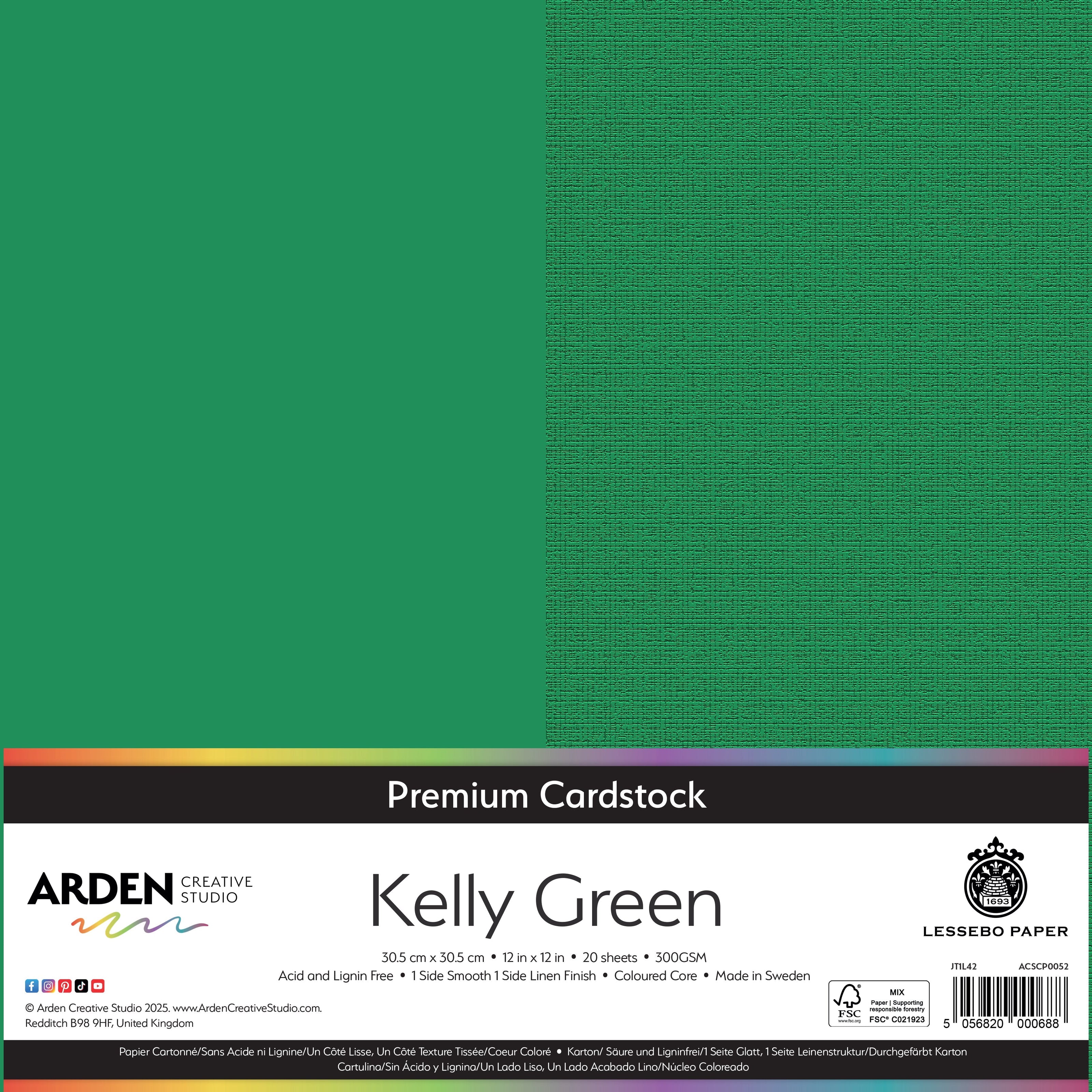 Arden Creative Studio Premium Cardstock 12in x 12in 300gsm 20 Pack
