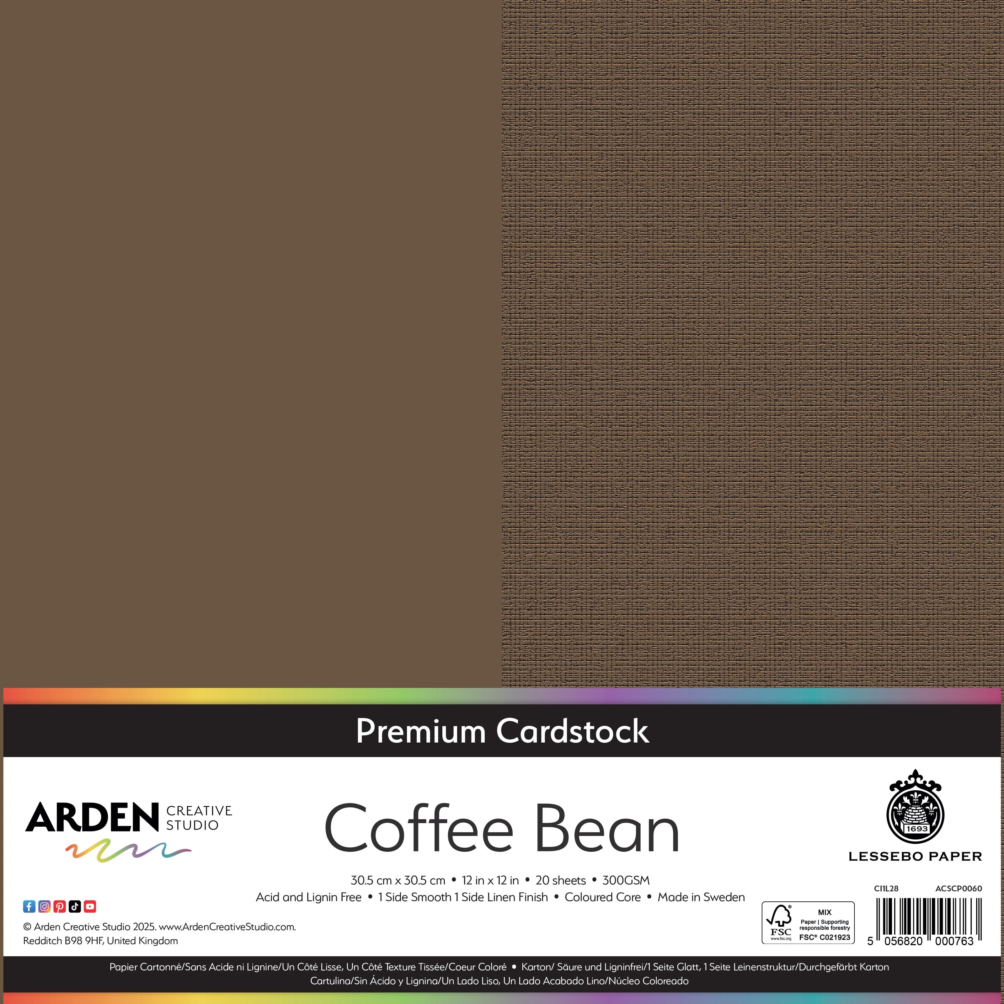 Arden Creative Studio Premium Cardstock 12in x 12in 300gsm 20 Pack