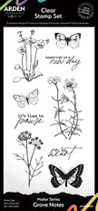 Arden Creative Studio Maker Series Grove Notes 4in x 8in Clear Stamp Set