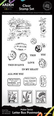 Arden Creative Studio Maker Series Letter Box Postmarks 4in x 8in Clear Stamp Set
