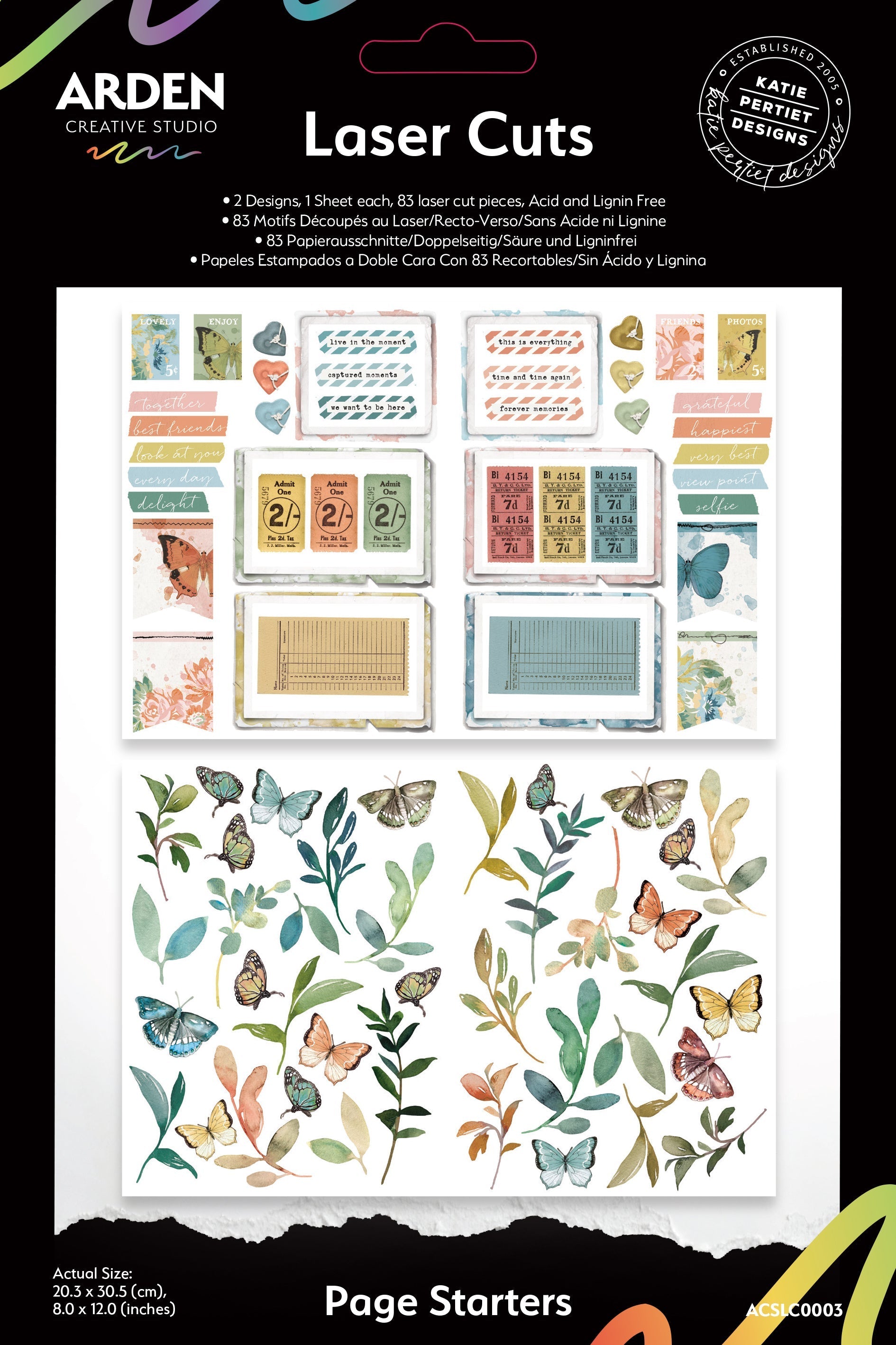 Arden Creative Studio Page Starters Laser Cuts