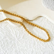 ACTON Gold: Mid Width Byzantine Chain Necklace.