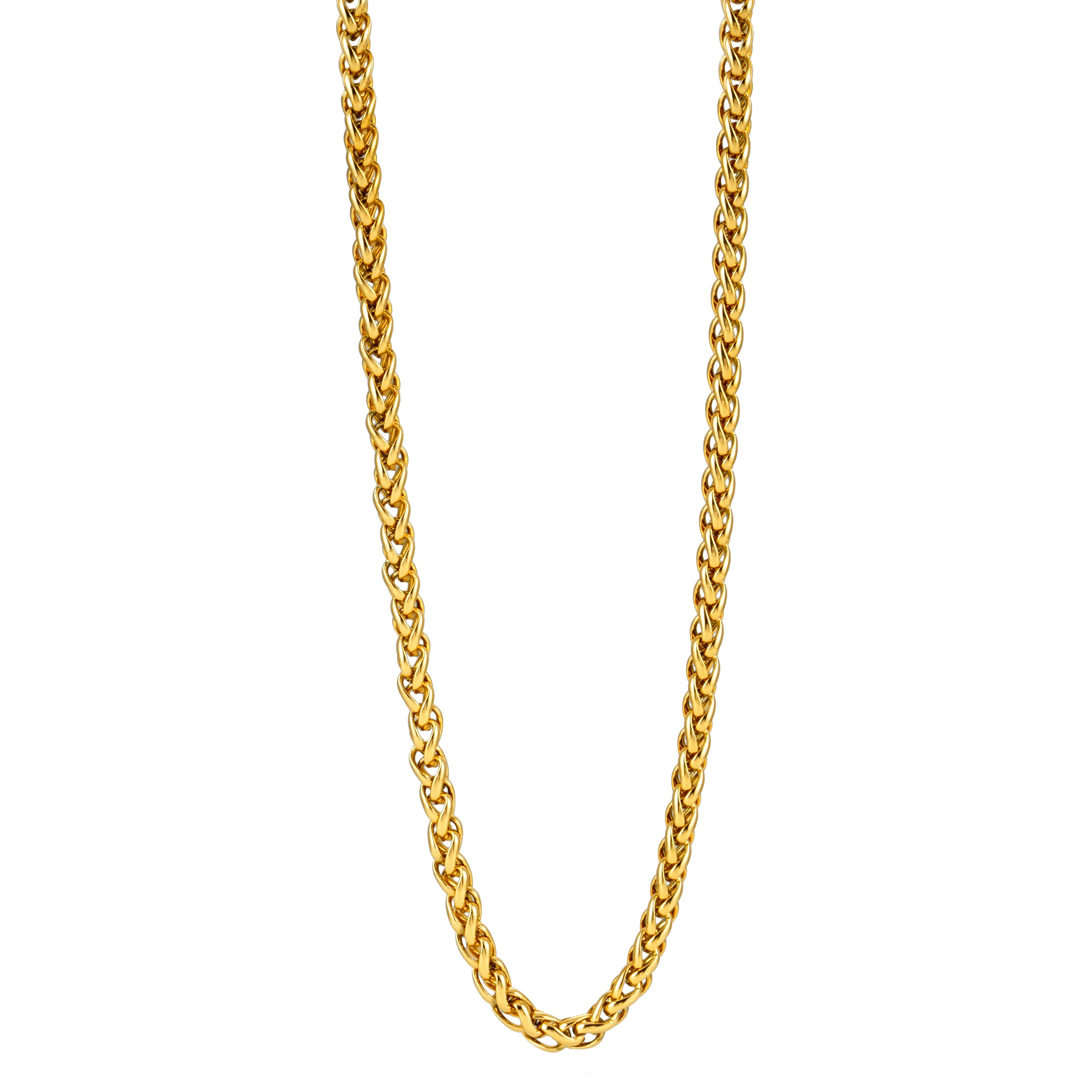 ACTON Gold: Mid Width Byzantine Chain Necklace.