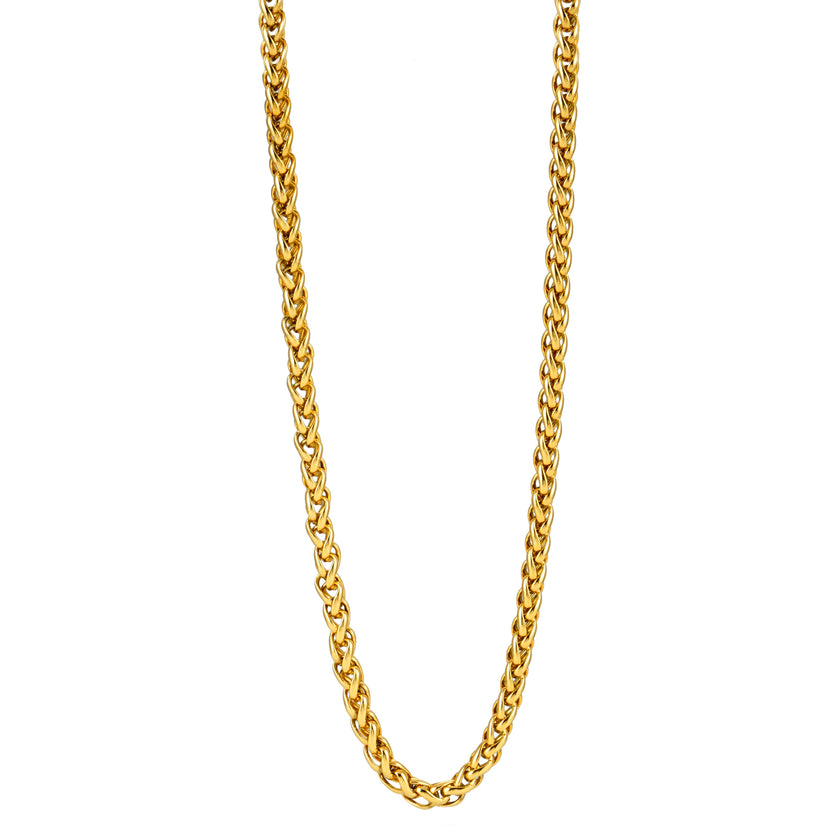 ACTON Gold: Mid Width Byzantine Chain Necklace.