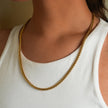 ACTON Gold: Mid Width Byzantine Chain Necklace.