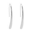 Style ADARA Or Blanc (Ton Argenté) : Élégance Abstraite. Boucles d'Oreilles Géométriques Avant-Garde.