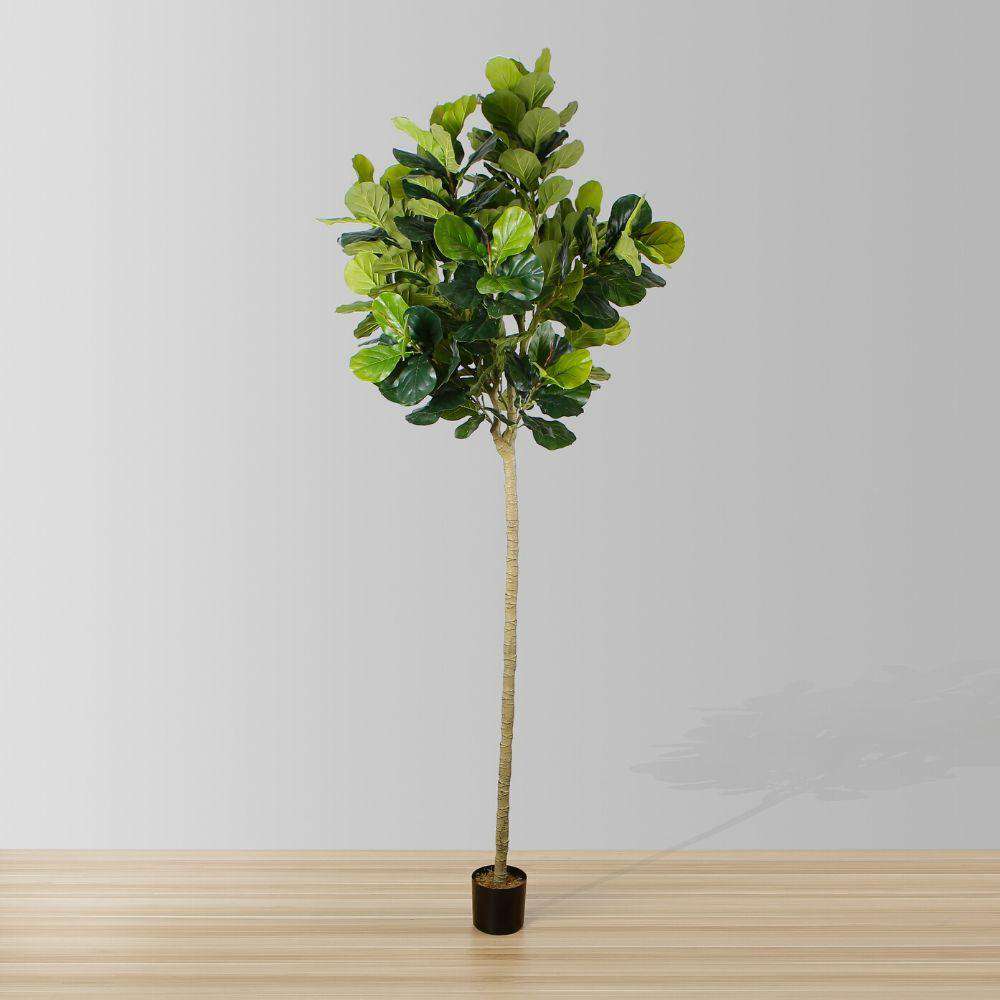 Adelia Artificial Fiddle Leaf Potted Plant 10'