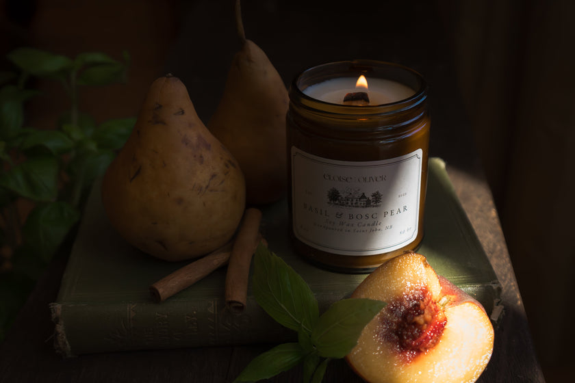 8oz Basil and Bosc Pear Candle