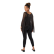 Short Popcorn Knit Poncho - Charcoal Black