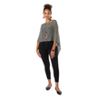 Short Popcorn Knit Poncho - Grey