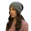 Simple Knit Hat With Tie Back