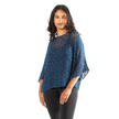 Navy Blue Popcorn Knit Top