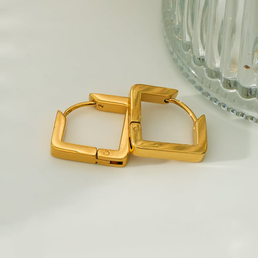 AFRIDDA : Boucles d'oreilles mini carrées géométriques et chics