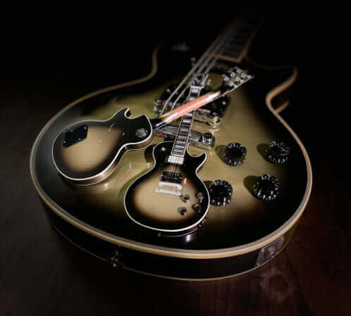 Adam Jones Les Paul Custom Antique Silverburst Miniature Guitar