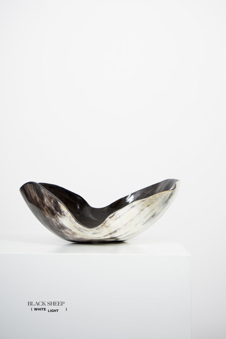 Ankole & Gyr Horn Dark Organic Vessel