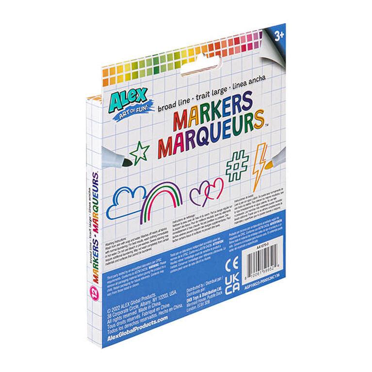ALEX - Art of Fun - Broad Line Markers 12Pk