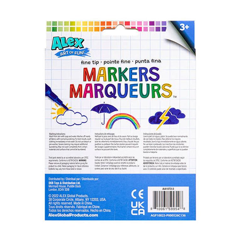 ALEX - Art of Fun - Fine Tip Markers 12Pk